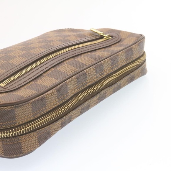 LOUIS VUITTON Damier Ebene Marly Dragonne GM Clutch Bag SP Order LV Auth 25039A - Picture 4 of 16